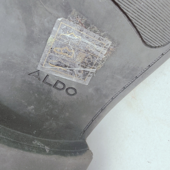 Aldo Men\'s Black Suede Almond Toe Chelsea Boots, Sz 12